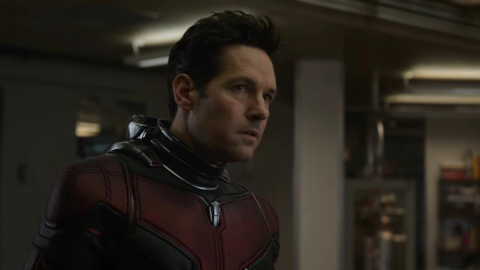 A still from Endgame shows Ant-Man who in the polish dubbed was played by Hawkeye actor Piotr Adamczyk who plays Tomas in the show