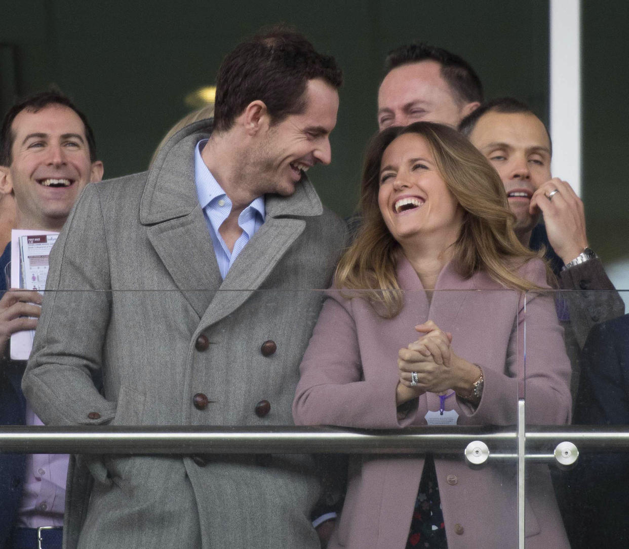 Photo by: zz/KGC-09/STAR MAX/IPx 2019 3/13/19 Andy Murray and his wife Kim Sears at the Cheltenham Festival. (Cheltenham, England, UK)