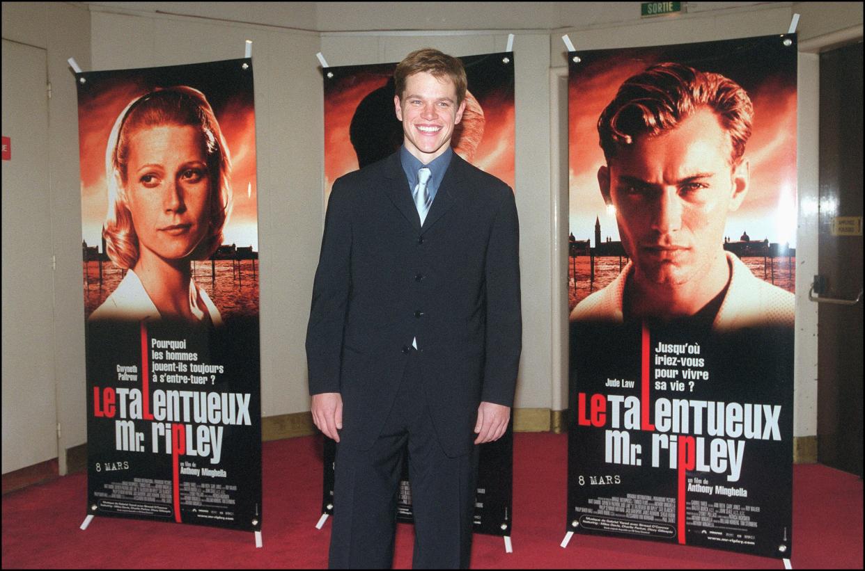 Matt Damon promocionando 'El talento de Mr. Ripley', el thriller que alberga la mejor interpretación de su carrera. (Foto de Alain Benainous/Gamma-Rapho via Getty Images)