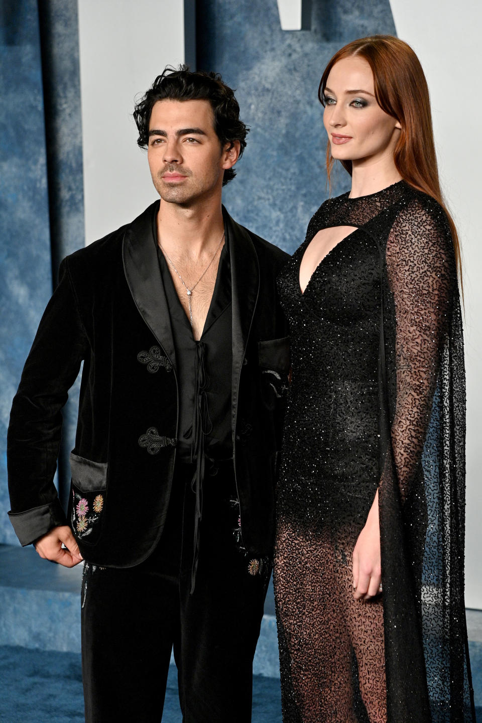 Closeup of Joe Jonas and Sophie Turner