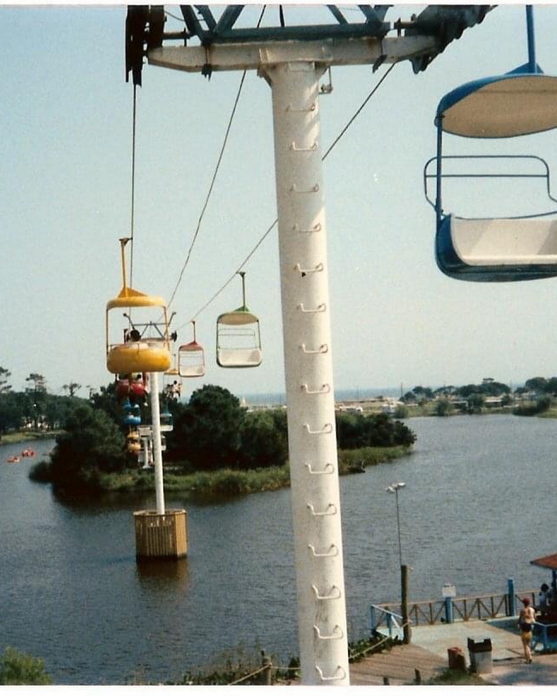 The chair lift operates at the former Magic Harbor amusement park, which was taken over by Lakewood Camping Resort in the 1980s.