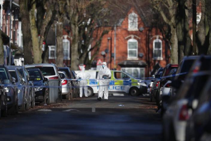 The scene of the murder in Linwood Road, Handsworth. Credit: Matthew Cooper/PA (PA Archive)