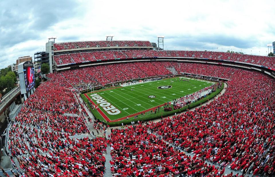 Dwan Mathis, a four-star quarterback from Michigan, has flipped his commitment from Ohio State to Georgia. (Photo by Scott Cunningham/Getty Images)