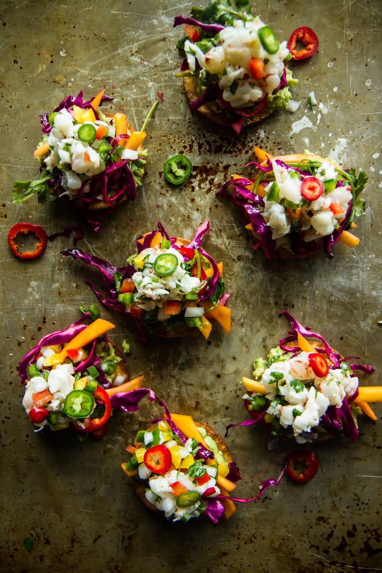 Shrimp Ceviche Tostadas