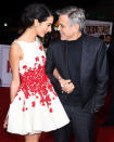 <p>George Clooney could have taken Amal Alamuddin anywhere in the world to ask her to be his bride, but he opted to keep his proposal low key. First off, the couple had never discussed getting married so Clooney’s leading lady was totally caught off guard when he cooked her dinner at home, had his Aunt Rosemary Clooney’s song “Why Shouldn’t I” playing in the background, and got down on one knee and said, “I couldn’t imagine spending the rest of my life without you.“ Though the proposal was sweet, it took Alamuddin 25 minutes to say yes. "She kept looking at the ring and she was looking at me and she was like, ‘Oh my God,’” <a href="https://www.yahoo.com/celebrity/george-clooney-reveals-how-he-proposed-to-amal-152412839.html" data-ylk="slk:Clooney revealed;elm:context_link;itc:0;sec:content-canvas;outcm:mb_qualified_link;_E:mb_qualified_link;ct:story;" class="link  yahoo-link">Clooney revealed</a> during an interview on <i>The Ellen Degeneres Show</i>. He apparently started laughing at one point and said, “Look, I hope the answer is yes, but I need an answer. I’m 52 and I could throw out my hip pretty soon.” Thankfully, Amal eventually agreed to become Mrs. Clooney, a gesture that earned her instant enemy status with practically ever female around the globe. <i>(Photo: Steve Granitz/WireImage)</i></p>