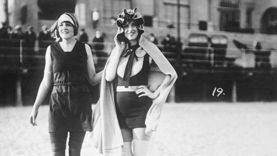 bathing suit clad women