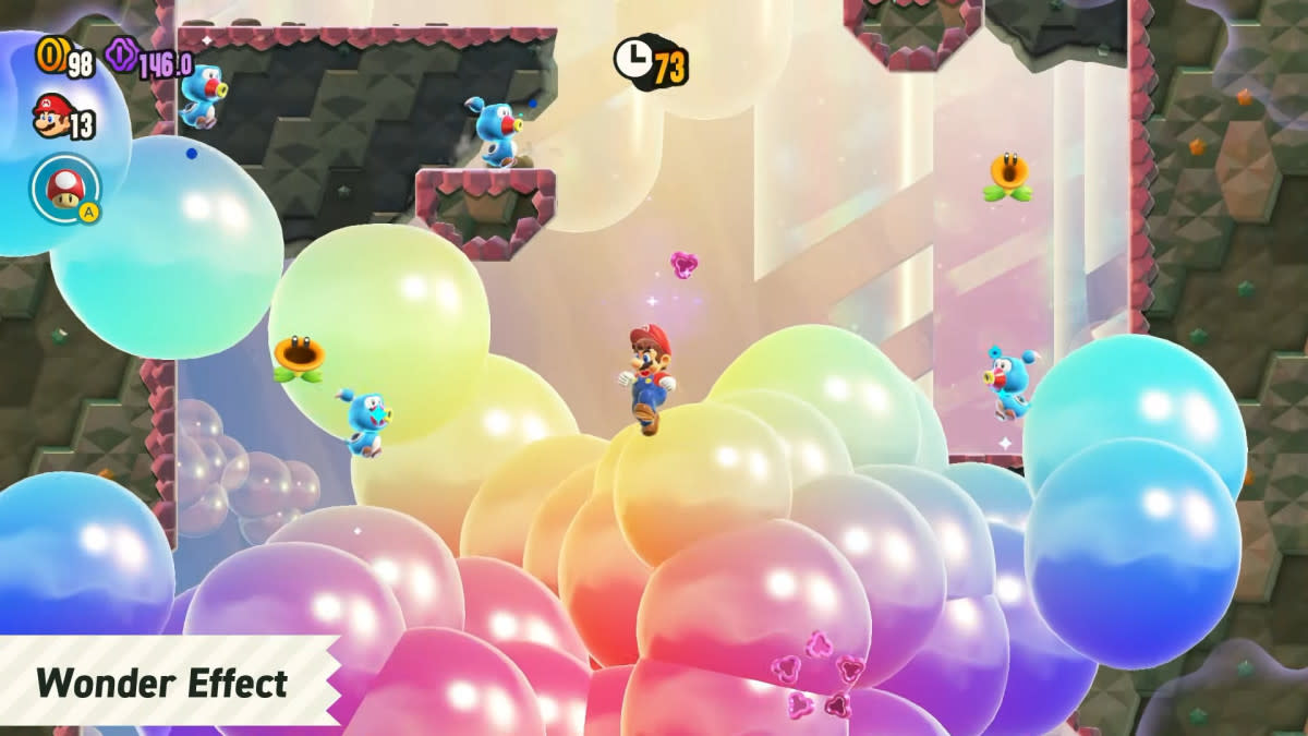The Wonder seeds add new twists to each level in Super Mario Bros. Wonder<p>Nintendo</p>