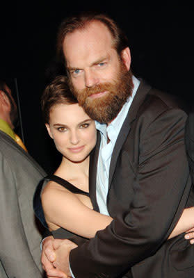 Natalie Portman and Hugo Weaving at the New York premiere of Warner Bros. Pictures' V for Vendetta