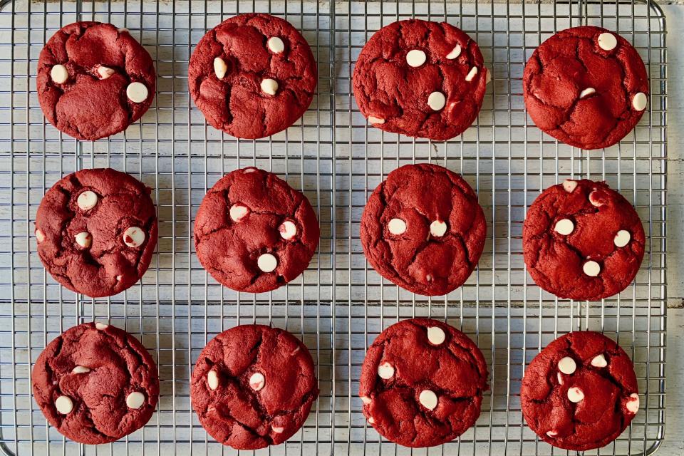 Red Velvet Cake Mix Cookies