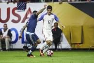 Jun 21, 2016; Houston, TX, USA; United States midfielder Christian Pulisic (17) controls the ball during the second half against Argentina in the semifinals of the 2016 Copa America Centenario soccer tournament at NRG Stadium. Argentina won 4-0. Troy Taormina-USA TODAY Sports