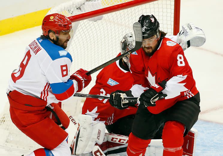 Alex Ovechkin vs. Drew Doughty (Getty Images)