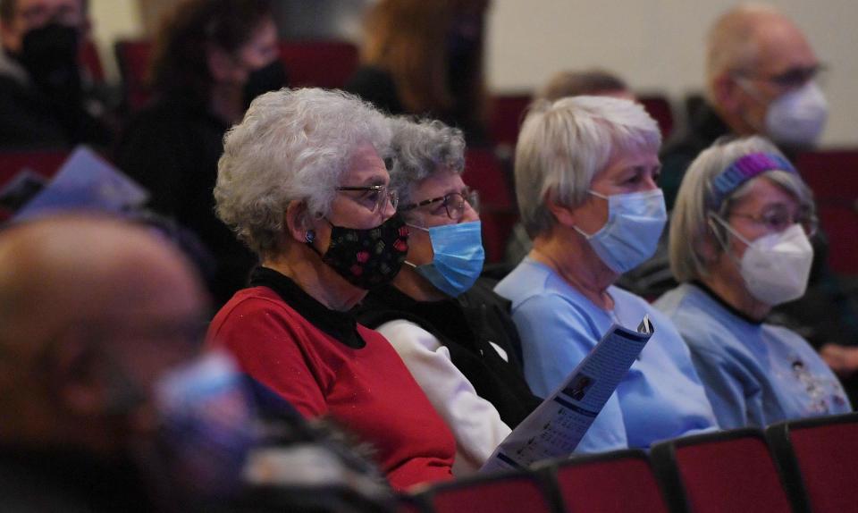 Residents of the Ames area attend the Martin Luther King Jr. Day event hosted by the city of Ames at the Ames City Auditorium on Monday, Jan. 17, 2022, in Ames, Iowa.