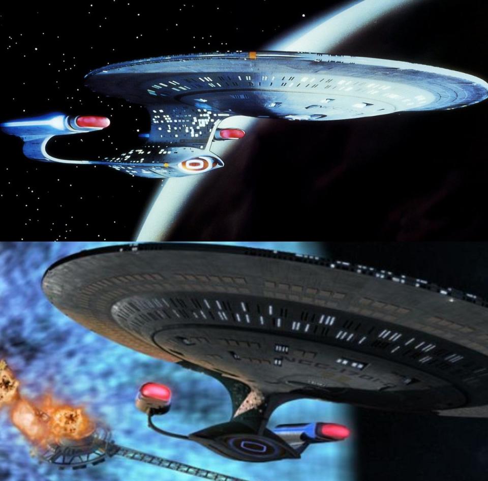 The Galaxy-class starship Enterprise, from Star Trek: The Next Generation.