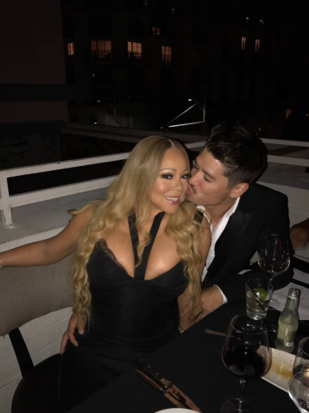 Mariah, seen here with boyfriend Bryan Tanaka, admits she was in denial for a long time and was scared to share her diagnosis. Source: Getty