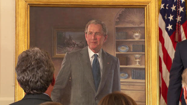 John Howard Sanden's official White House portrait of President George W. Bush.  / Credit: CBS News