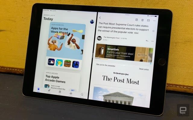 Apple iPad Gmail split-view multitasking