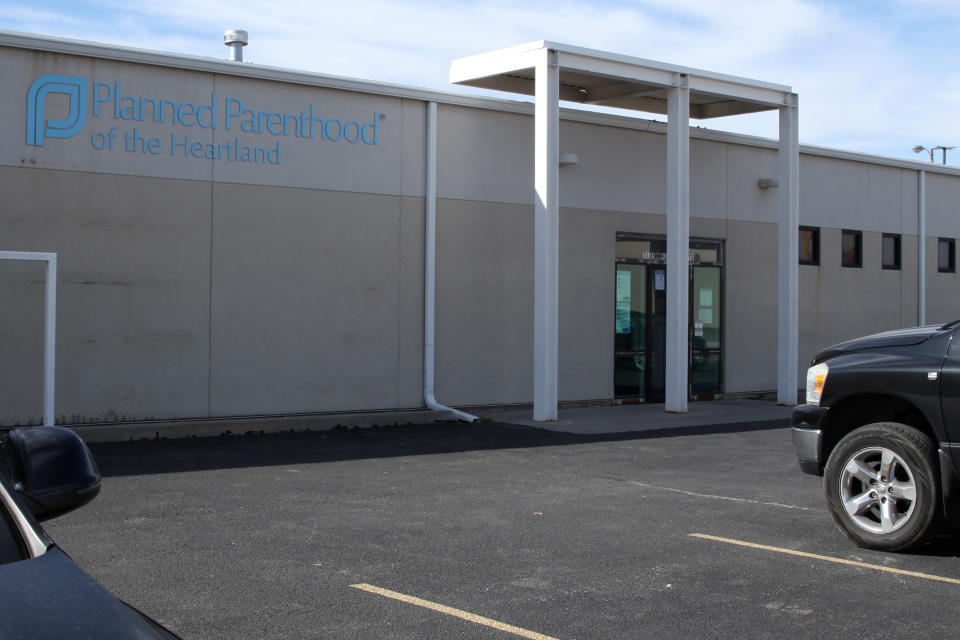 The office of Planned Parenthood of the Heartland, one of Nebraska's few abortion clinics, is seen in Omaha, Neb., Wednesday, Oct. 19, 2022. (AP Photo/Josh Funk)