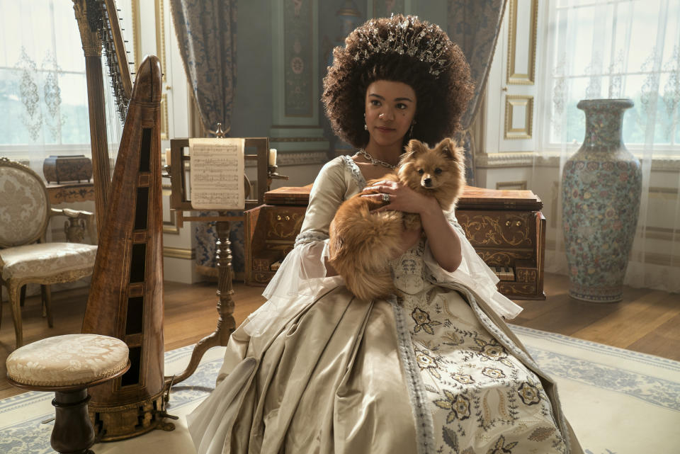 Queen Charlotte: A Bridgerton Story. India Amarteifio as Young Queen Charlotte in episode 105 of Queen Charlotte: A Bridgerton Story. Cr. Liam Daniel/Netflix © 2023<span class="copyright">LIAM DANIEL/NETFLIX—© 2023 Netflix, Inc.</span>