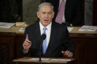 Israeli Prime Minister Benjamin Netanyahu addresses a joint meeting of Congress in the House Chamber on Capitol Hill in Washington, March 3, 2015. REUTERS/Gary Cameron