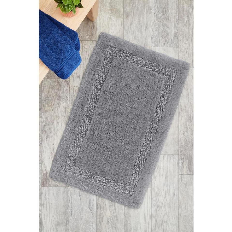 Cotton Bath Rug with Border