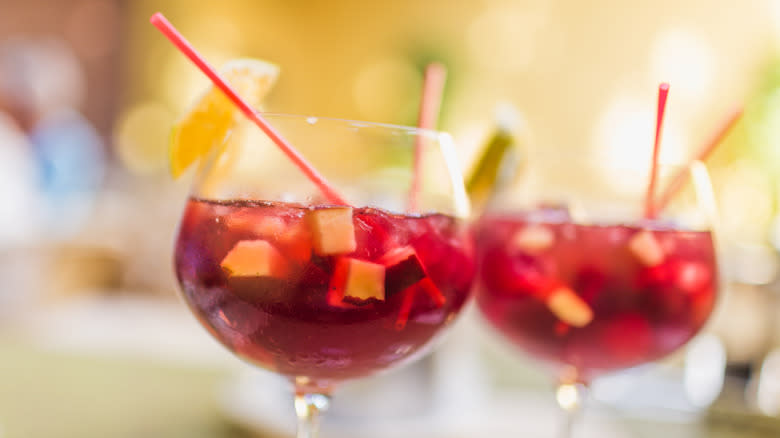 Two glasses of red sangria