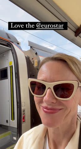 <p>Naomi Watts Instagram</p> Watts shared a clip from her Paris travels on Instagram