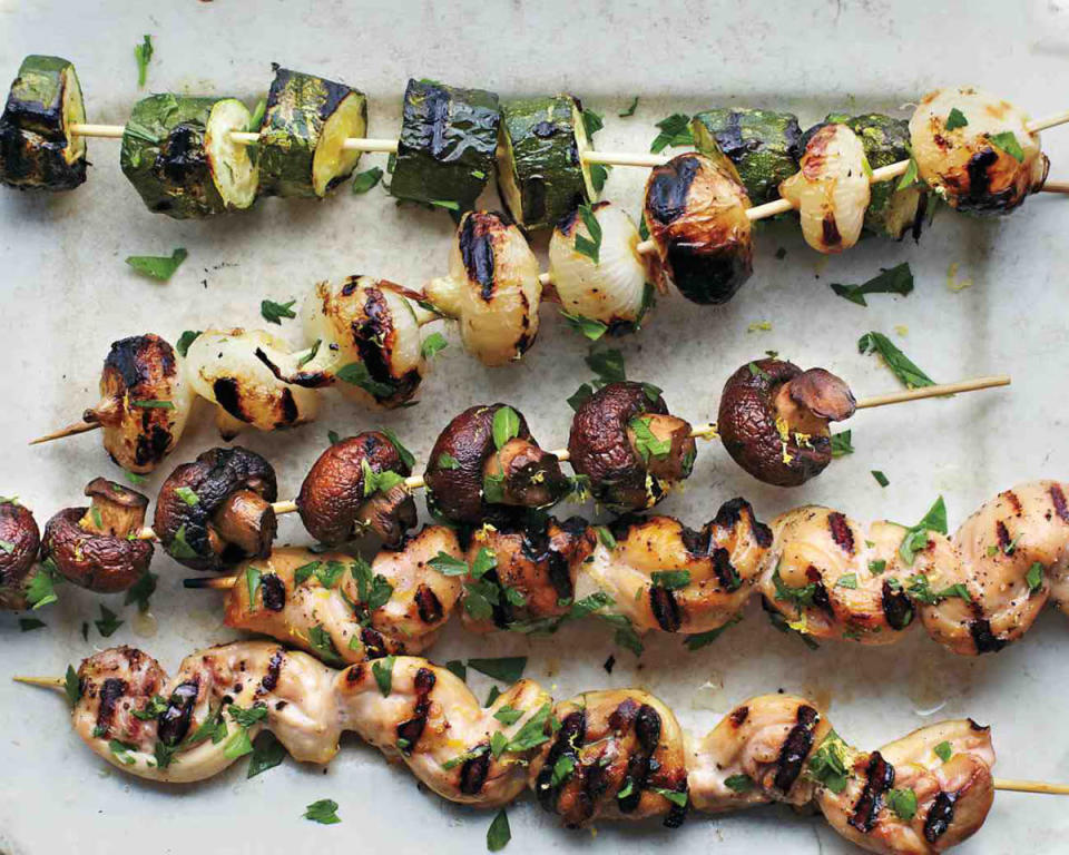 Grilled Chicken and Vegetable Skewers