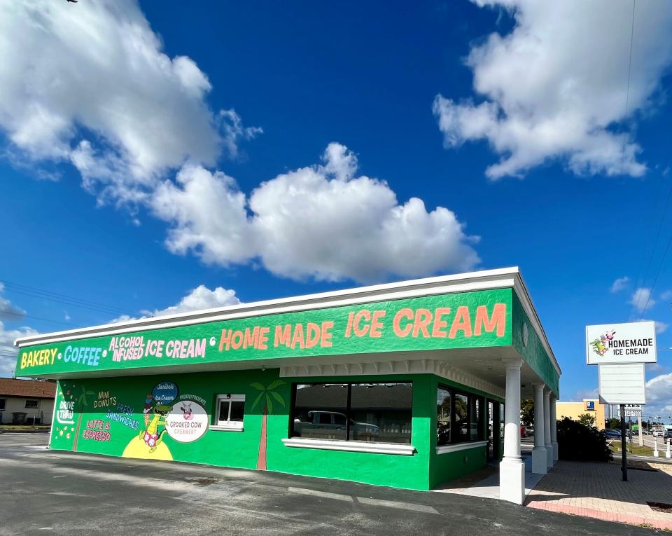 The drive-thru at Sanibel's Best Homemade Ice Cream in Cape Coral is open for breakfast, lunch and dinner.