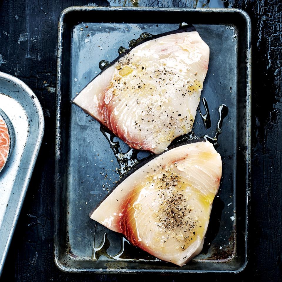 Swordfish Steaks with Olive Gremolata