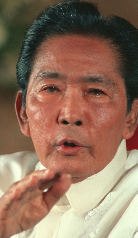 Late Philippines president Ferdinand Marcos, pictured in Manila in 1986