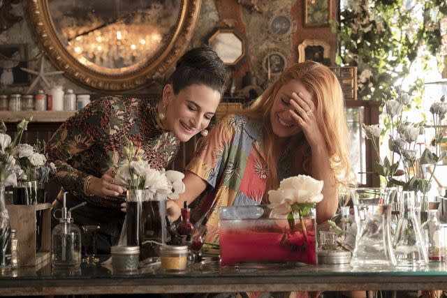 <p>Jojo Whilden/Sony</p> Jenny Slate and Blake Lively in 'It Ends With Us'