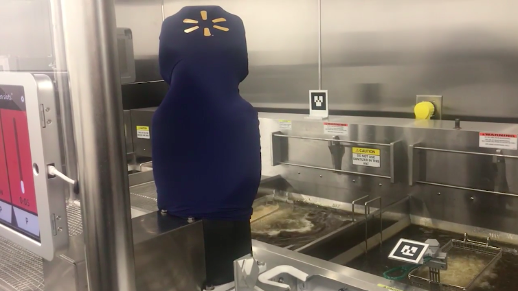 ‘Flippy,’ the first autonomous robotic kitchen assistant powered by artificial intelligence from Miso Robotics, is being evaluated at Walmart’s Culinary and Innovation Center at its Bentonville, Ark. headquarters.