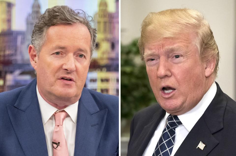Piers seemed to be very much #TeamTrump. Copyright: [Rex]