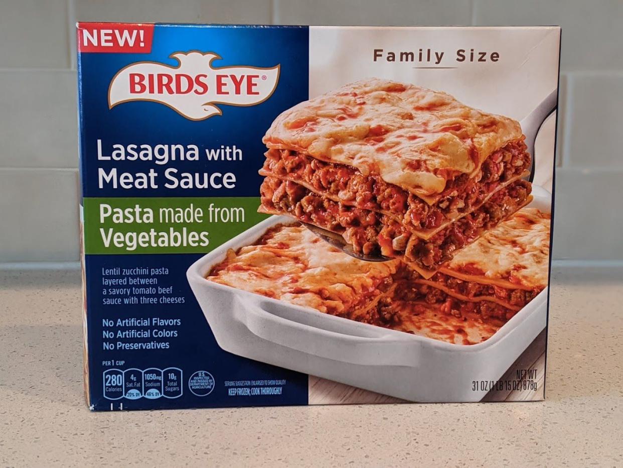 Birds Eye Lasagna with Meat Sauce