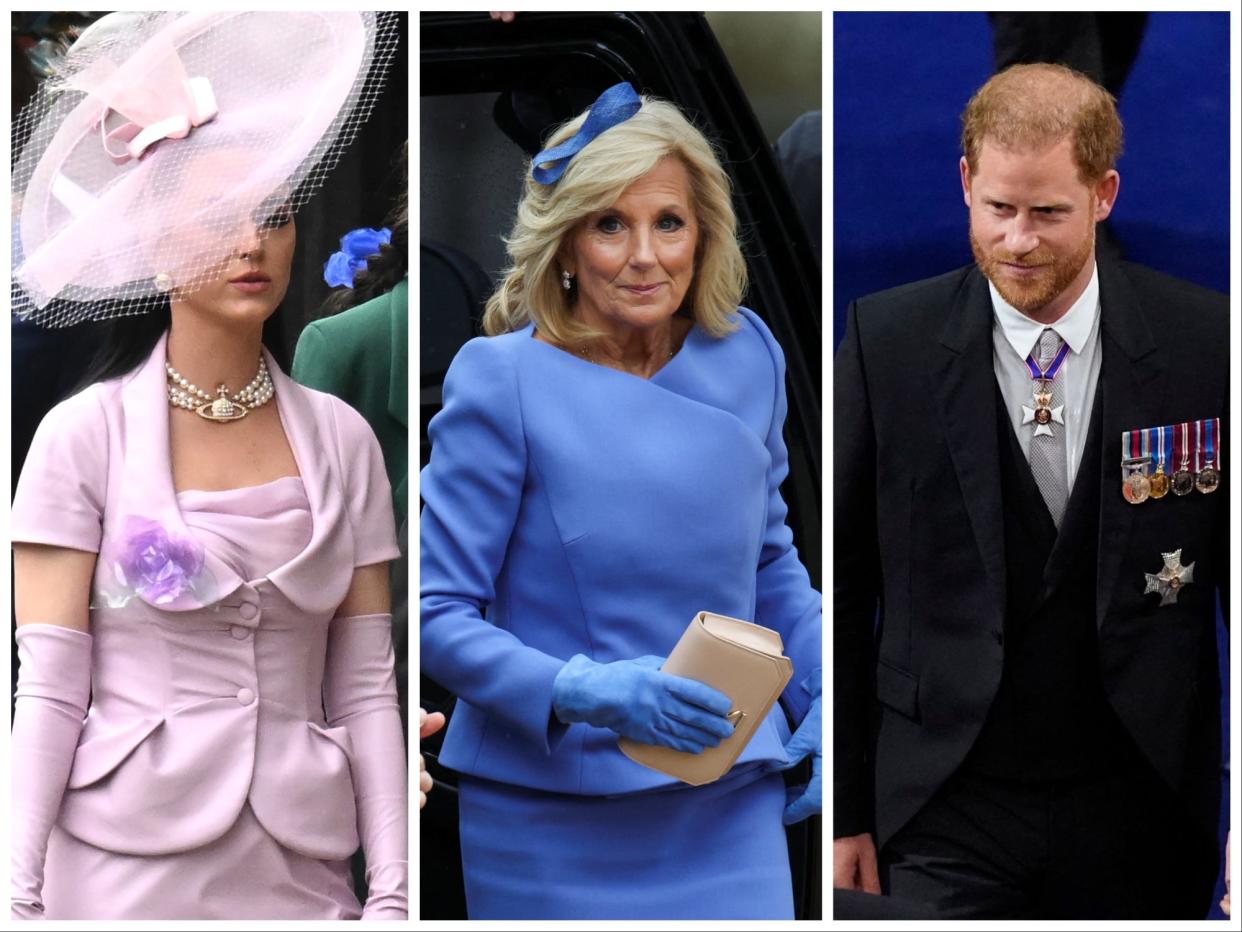 Katy Perry, Jill Biden, and Prince Harry attend the coronation