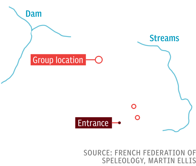 Thailand cave rescue - Dam location