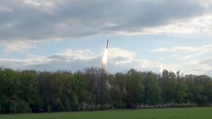 A missile fired by the Russian military.