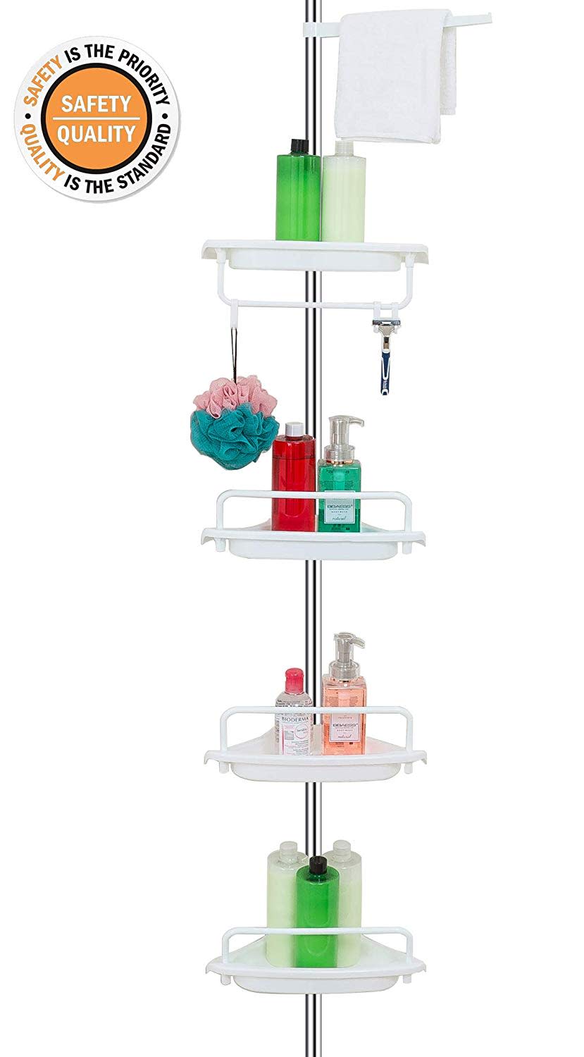 ALLZONE Tension Rod Corner Shower Caddy