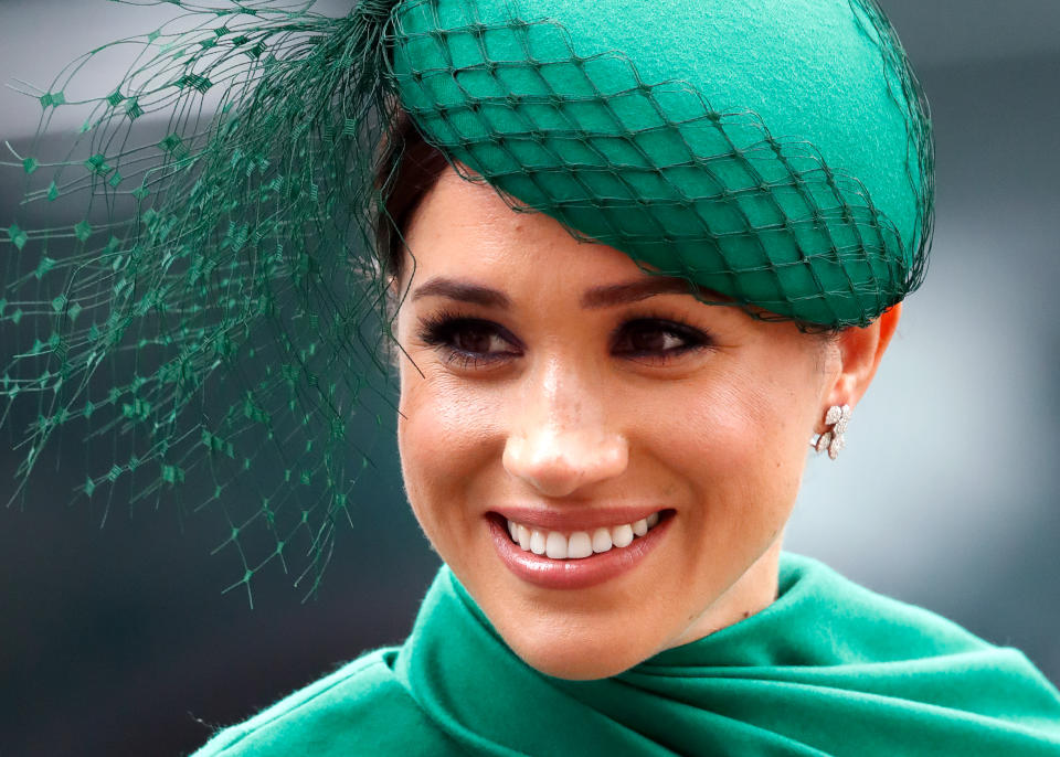 LONDON, UNITED KINGDOM - MARCH 09: (EMBARGOED FOR PUBLICATION IN UK NEWSPAPERS UNTIL 24 HOURS AFTER CREATE DATE AND TIME) Meghan, Duchess of Sussex attends the Commonwealth Day Service 2020 at Westminster Abbey on March 9, 2020 in London, England. The Commonwealth represents 2.4 billion people and 54 countries, working in collaboration towards shared economic, environmental, social and democratic goals. (Photo by Max Mumby/Indigo/Getty Images)