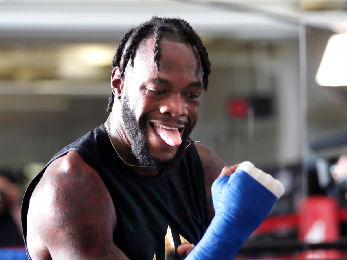 Deontay Wilder in training ahead of his fight with Robert Helenius (Getty Images)