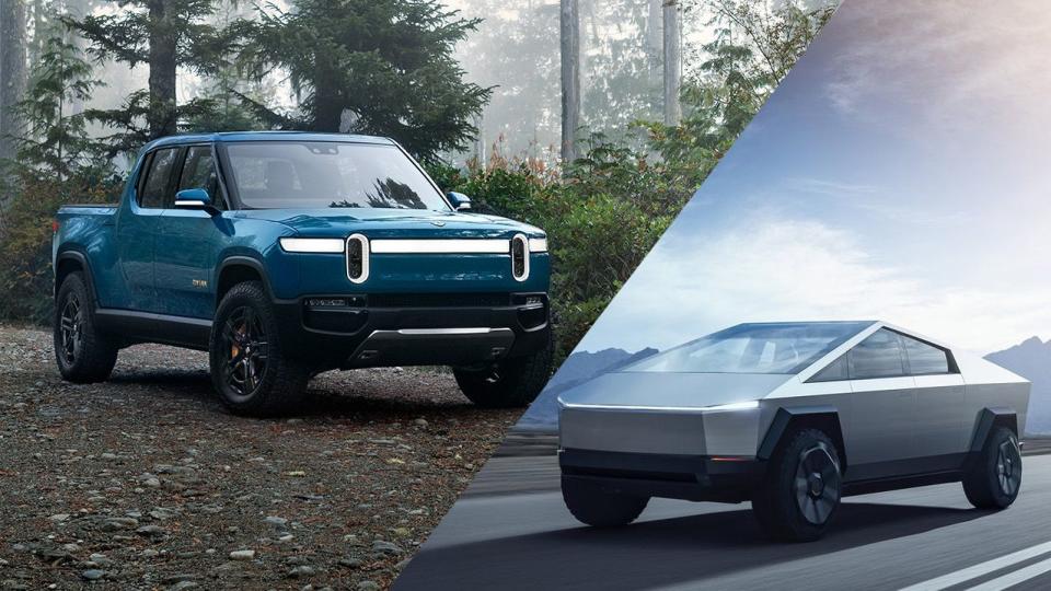 rivian r1t tesla cybertruck