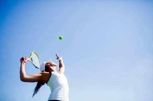   <span class="attribution"><a class="link " href="https://www.shutterstock.com/image-photo/beautiful-female-tennis-player-serving-772746964" rel="nofollow noopener" target="_blank" data-ylk="slk:Shutterstock/nd3000;elm:context_link;itc:0;sec:content-canvas">Shutterstock/nd3000</a></span>