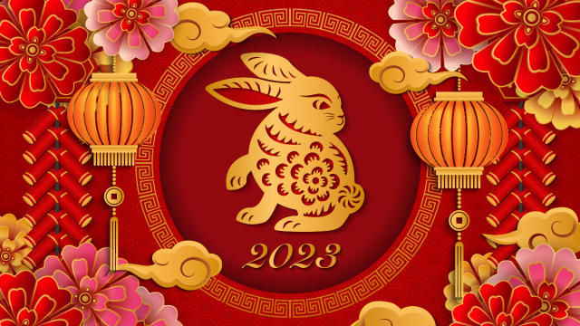 Lunar NEW YEAR 2023 Hopping Year Rabbit