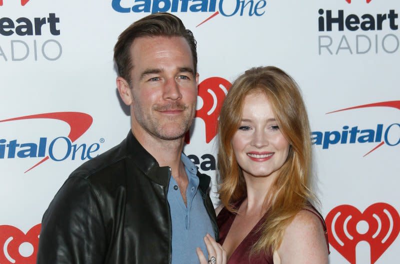 James Van Der Beek (L) and Kimberly Van Der Beek attend the iHeartRadio Music Festival in 2017. File Photo by James Atoa/UPI