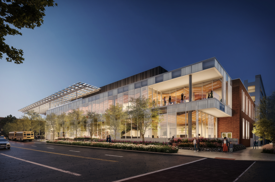 An updated rendering shows a completed Project Grace, a redevelopment of New Hanover County's downtown library and Cape Fear Museum.