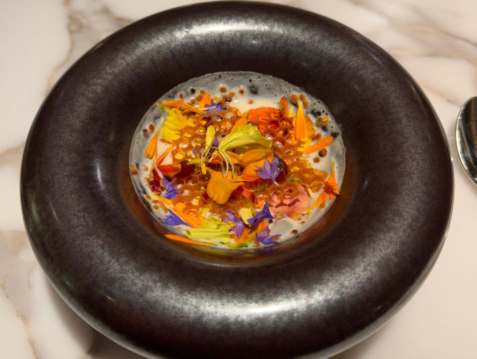 colorful dish served in round dish