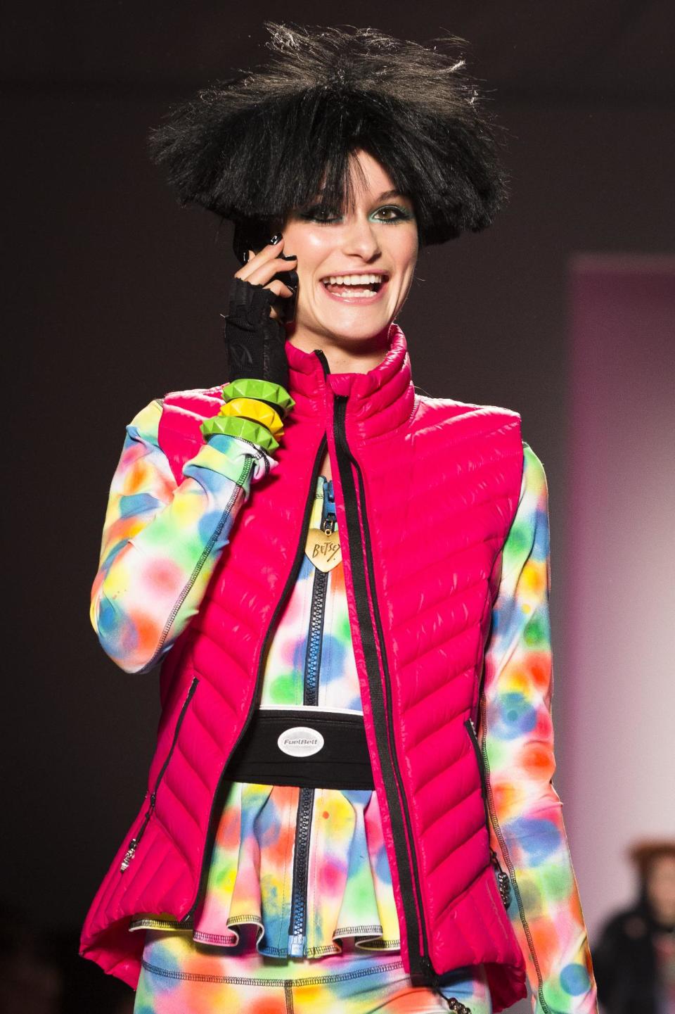 The Betsey Johnson Fall 2013 collection is modeled during Fashion Week in New York, Monday, Feb. 11, 2013. (AP Photo/John Minchillo)