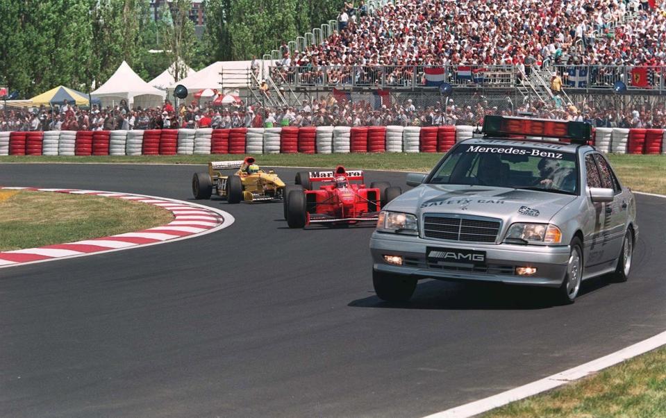 The Formula 1 safety car in the 1997 Canadian Grand Prix