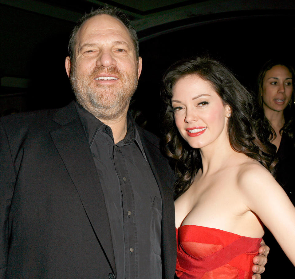 Harvey Weinstein and Rose McGowan