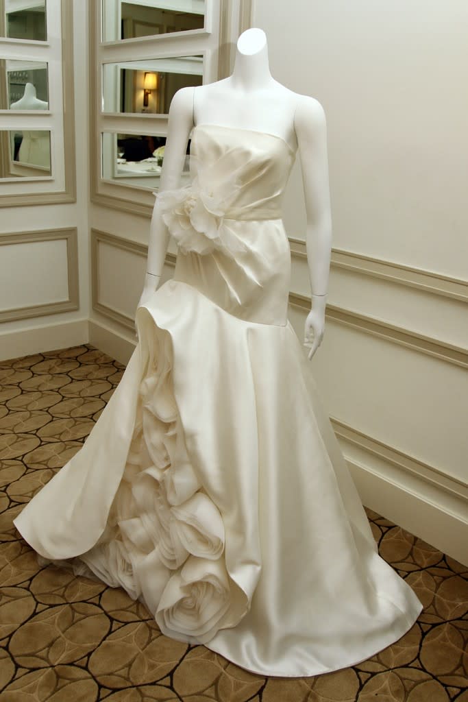 A White by Vera Wang gown for David’s Bridal.